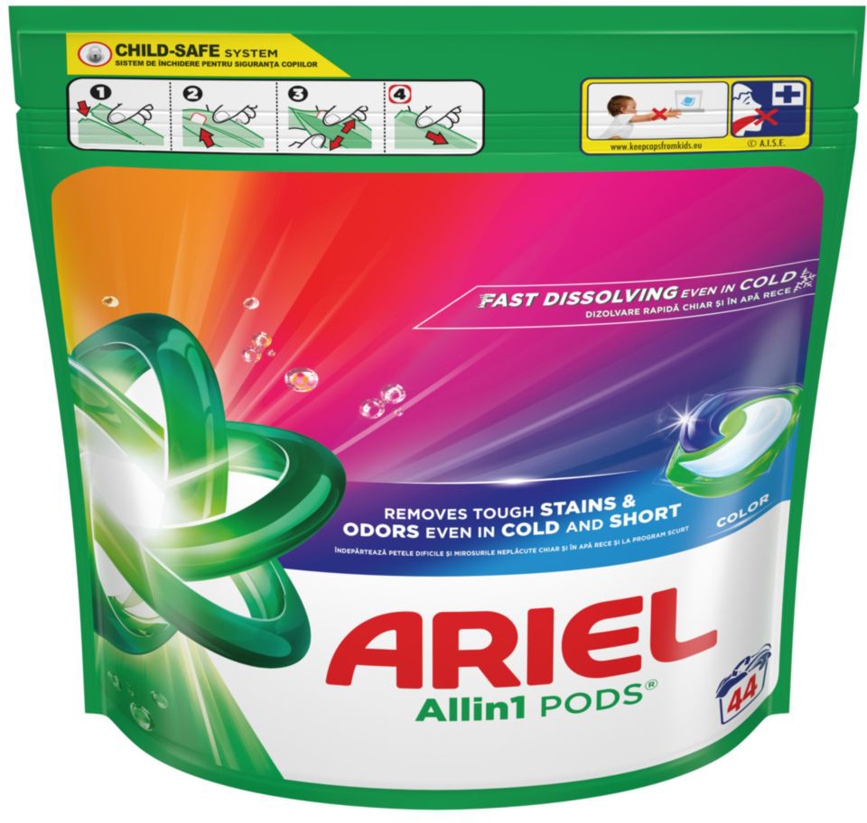 Capsule de rufe Ariel - Color, All in One Pods, 44 spălări