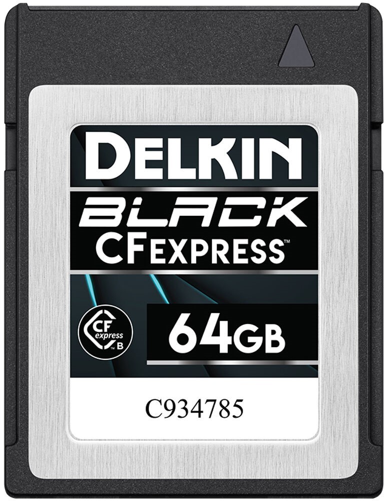 Card de memorie Delkin - 64GB, BLACK, CFexpress Type B, argintiu