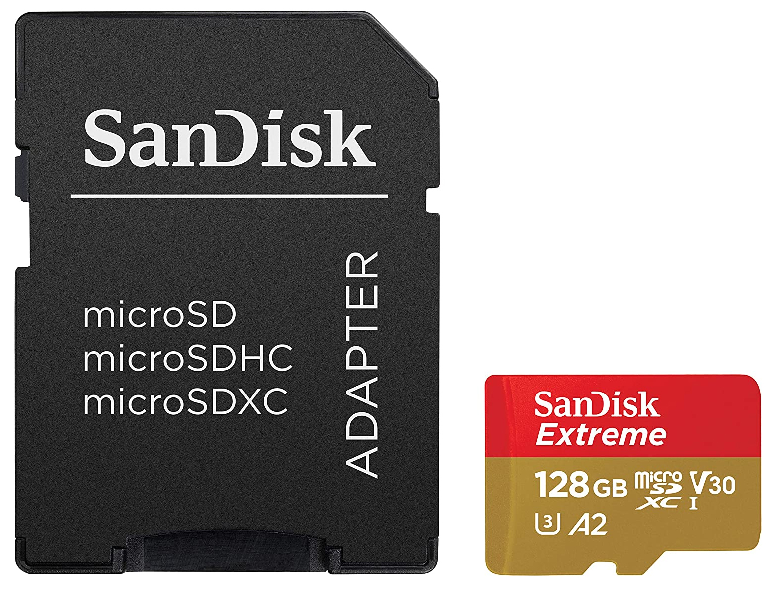Card de memorie SanDisk - Extreme, 128GB, microSDXC, UHS-I + adaptor