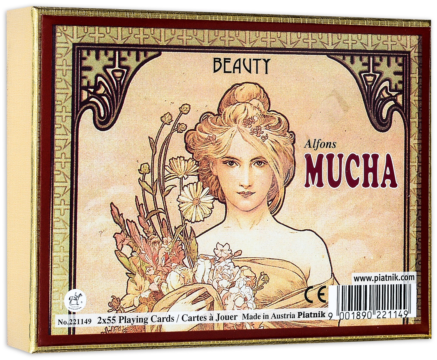 Cărți de joc Piatnik - Mucha Beauty (2 pachete)