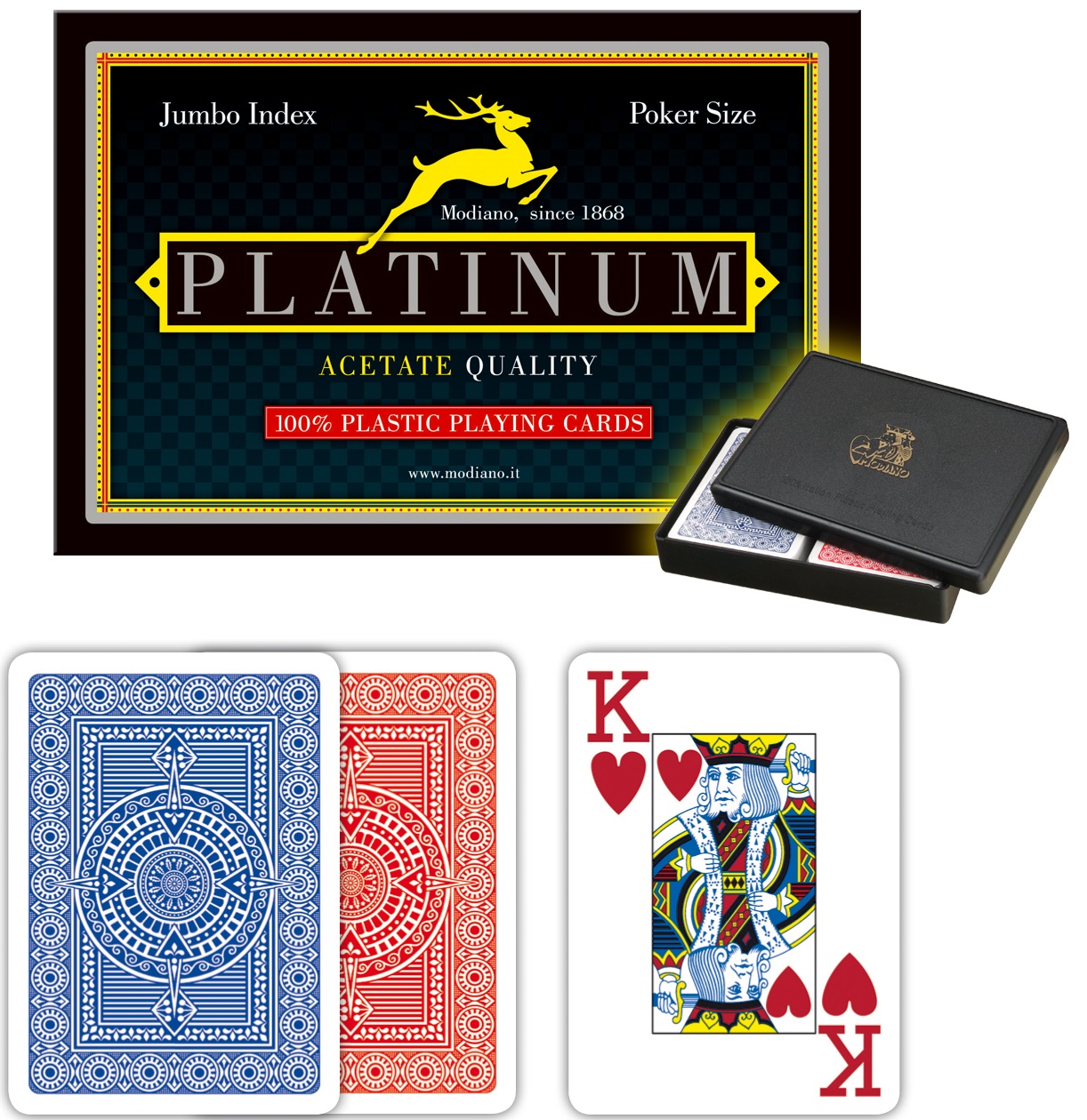 carti pentru joc  Modiano - Acetate Poker 2 Jumbo Index