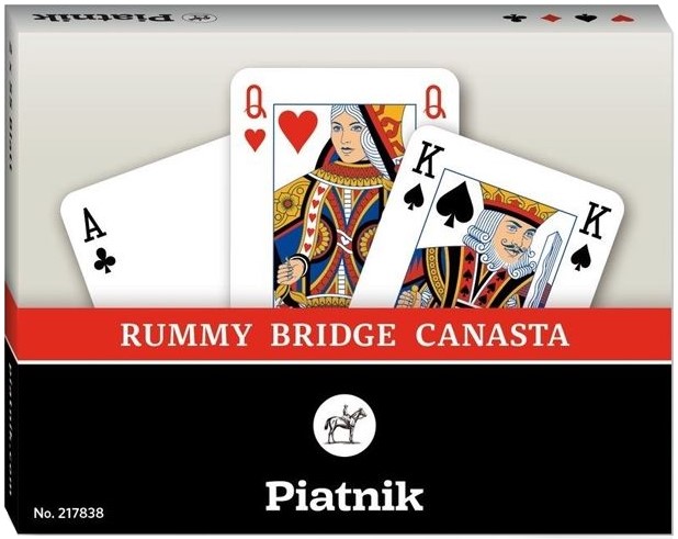 Cărți de joc Piatnik - 2 pachete, Remi, Bridge, Canasta