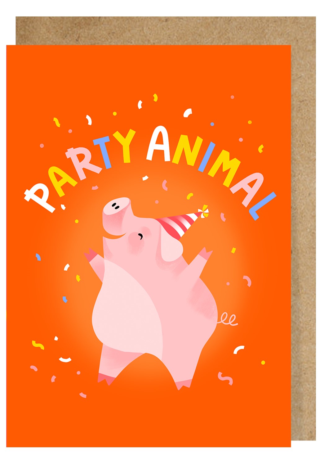 Felicitare Party animal - portocale