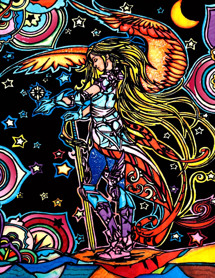 Tablou de colorat ColorVelvet - Serafim, 47 x 35 cm