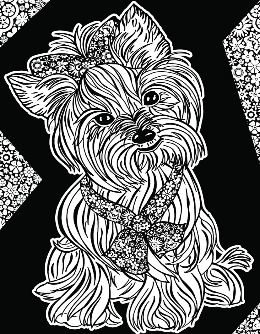 Tablou de colorat ColorVelvet - Yorkshire, 29,7 x 21 cm