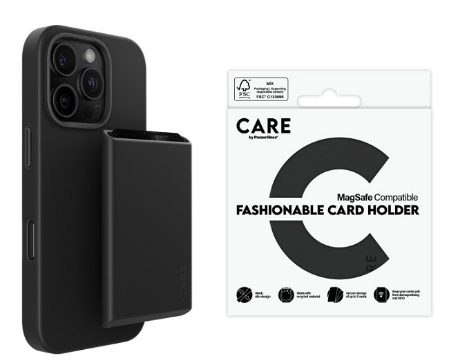 Suport de carduri CARE - Fashionable Card Holder, Apple iPhone, MagSafe, negru