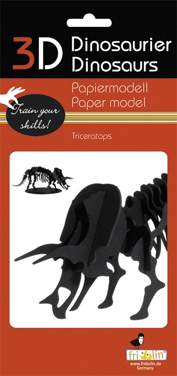 Model 3D din carton pentru asamblare Fridolin - Triceratops