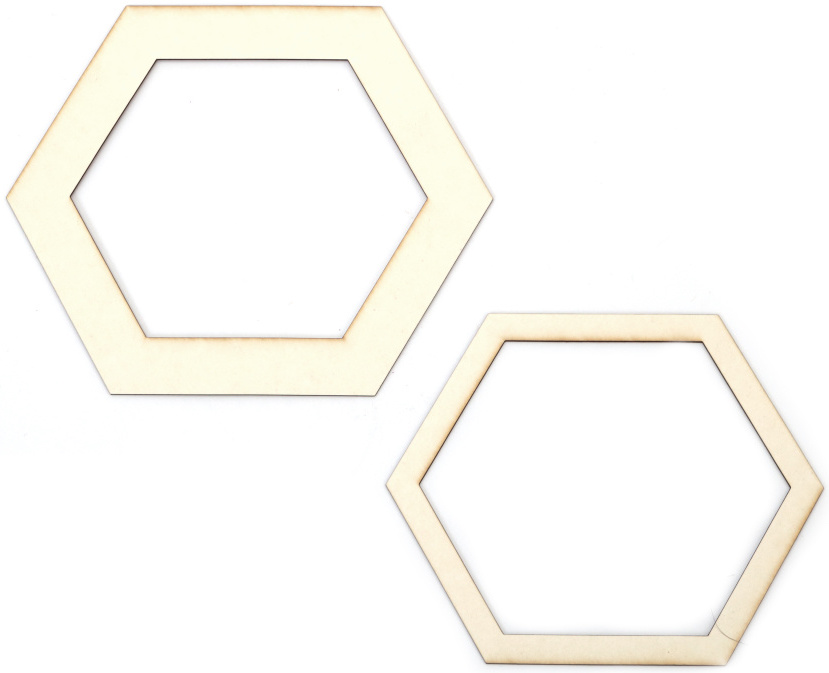 Decor de carton pentru un album Em Art - Hexagon, 17 x 14 cm
