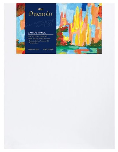 Placă laminată pentru desen Deli Finenolo - 100% bumbac, 280 g/m2, 30 х 40 cm