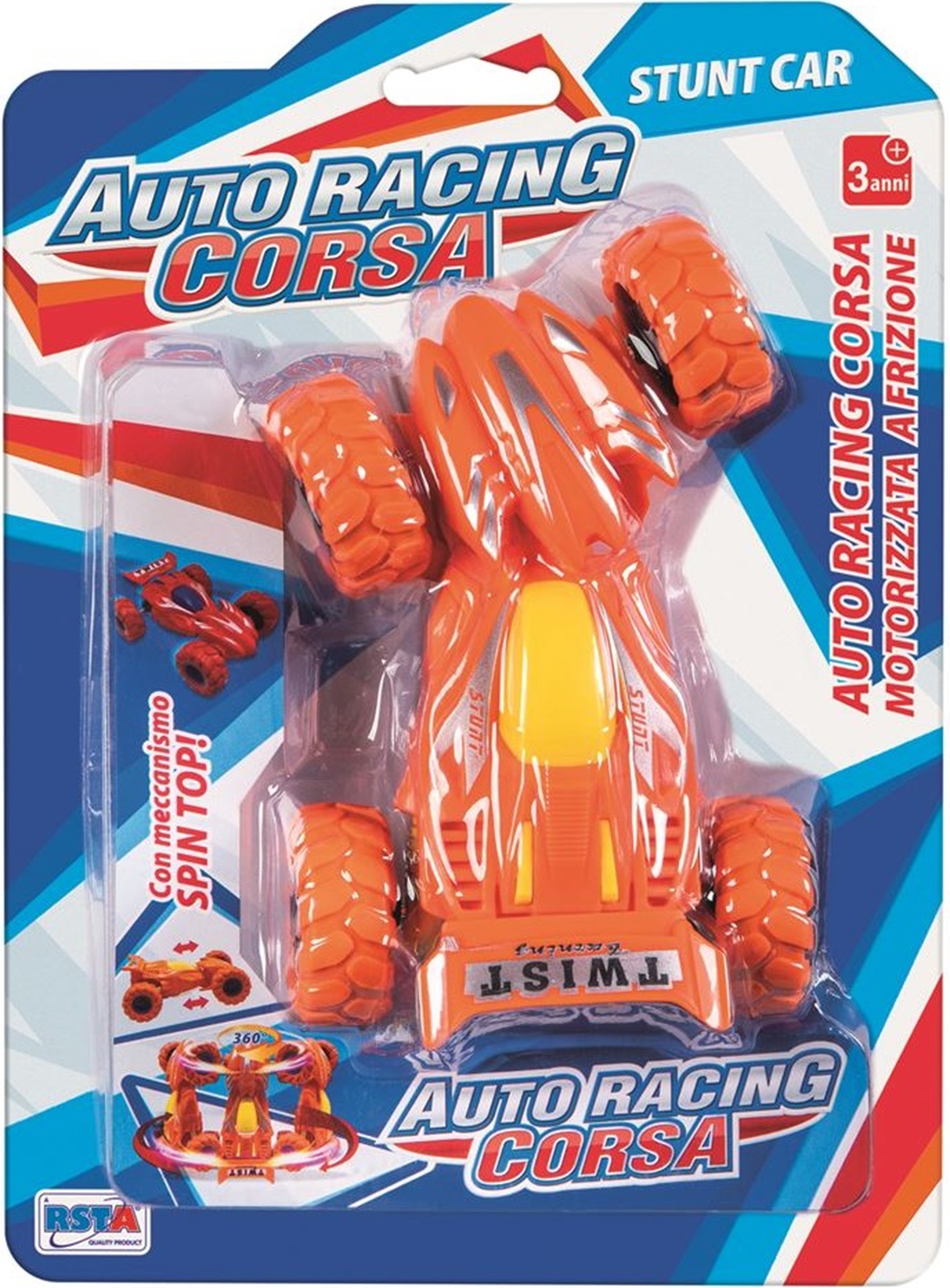 Mașinuță de cascadă RS Toys - Cu fricțiune, portocalie