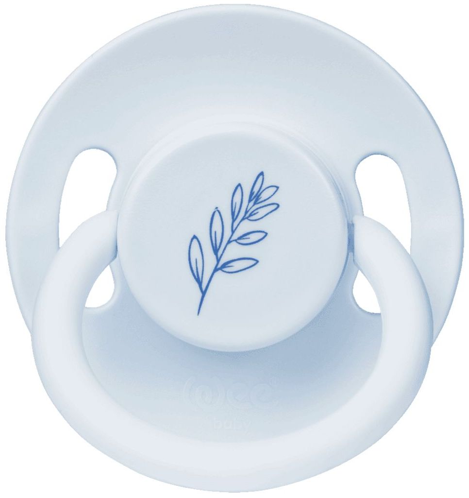 Suzetă din cauciuc Wee Baby - Baby Pure, 0-6 luni, albastră