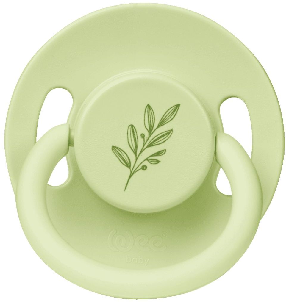 Suzetă din cauciuc Wee Baby - Baby Pure, 18+ luni, verde