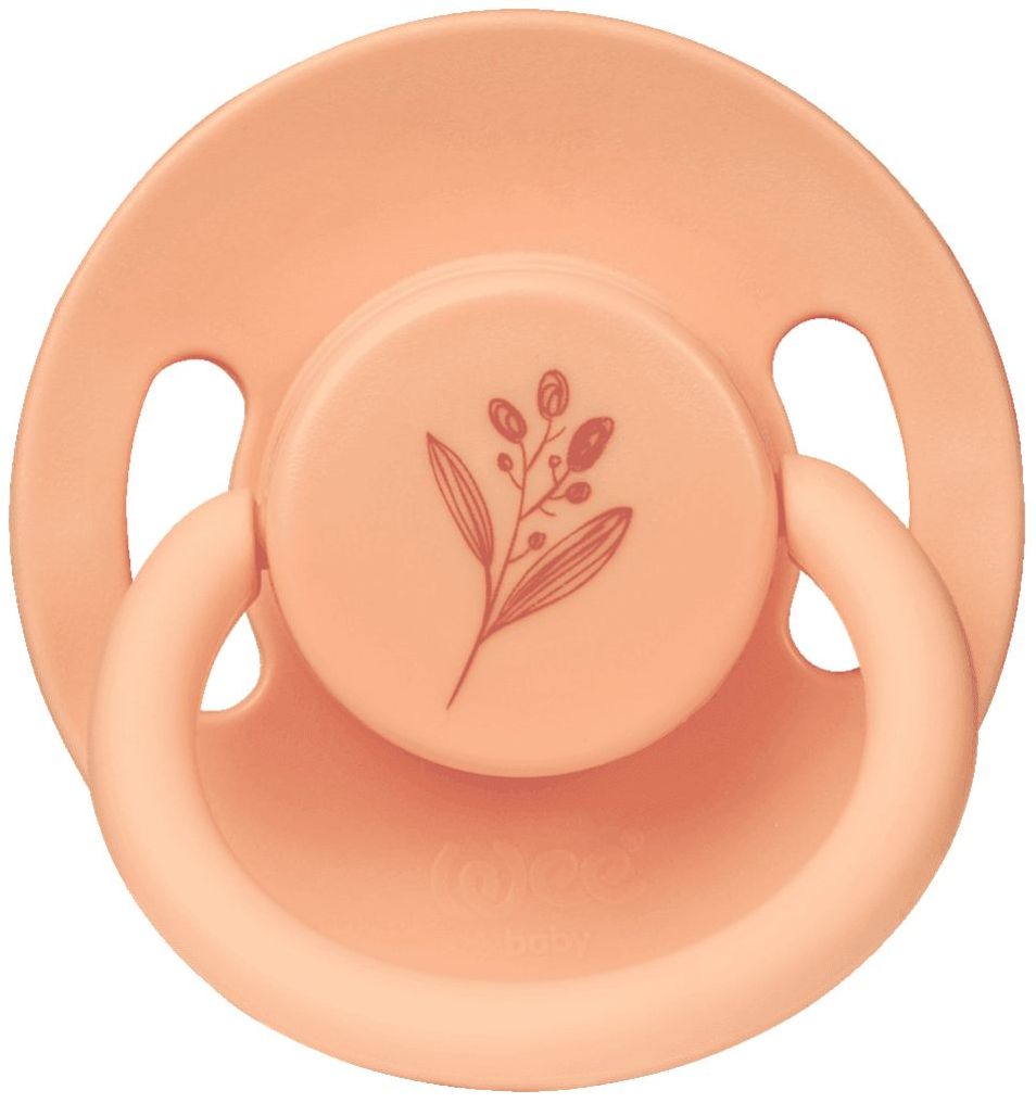 Suzetă din cauciuc Wee Baby - Baby Pure, 6-18 luni, portocaliu