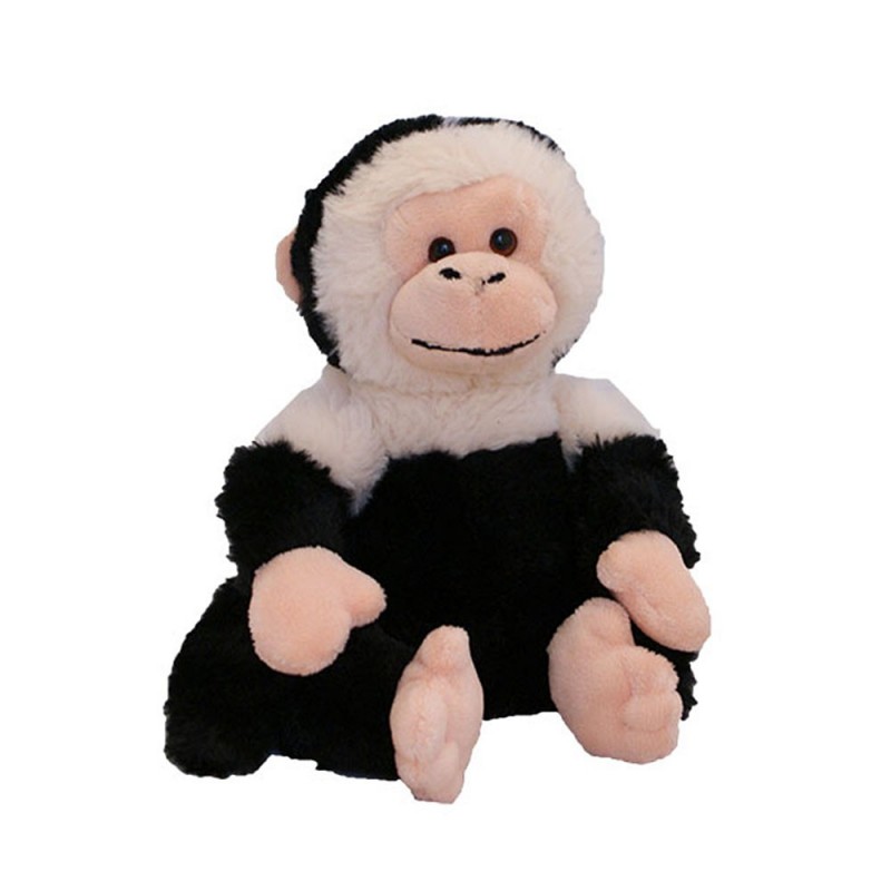 Jucărie de pluș Keel Toys - Maimuță, alb-negru