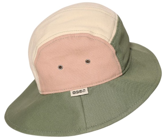Căciulă Camper cu protecție Ki ET LA - UPF50+, 1-2 г, 46-49 cm, Green/Natural/Pink