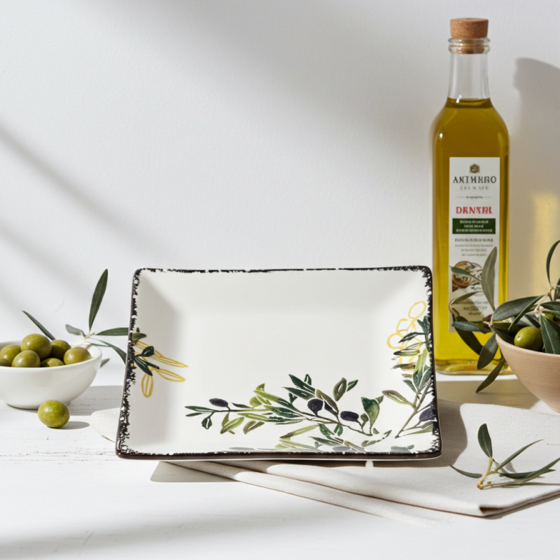 Farfurie ceramică pentru desert Morello - Olive, 18.5 x 18.5 cm