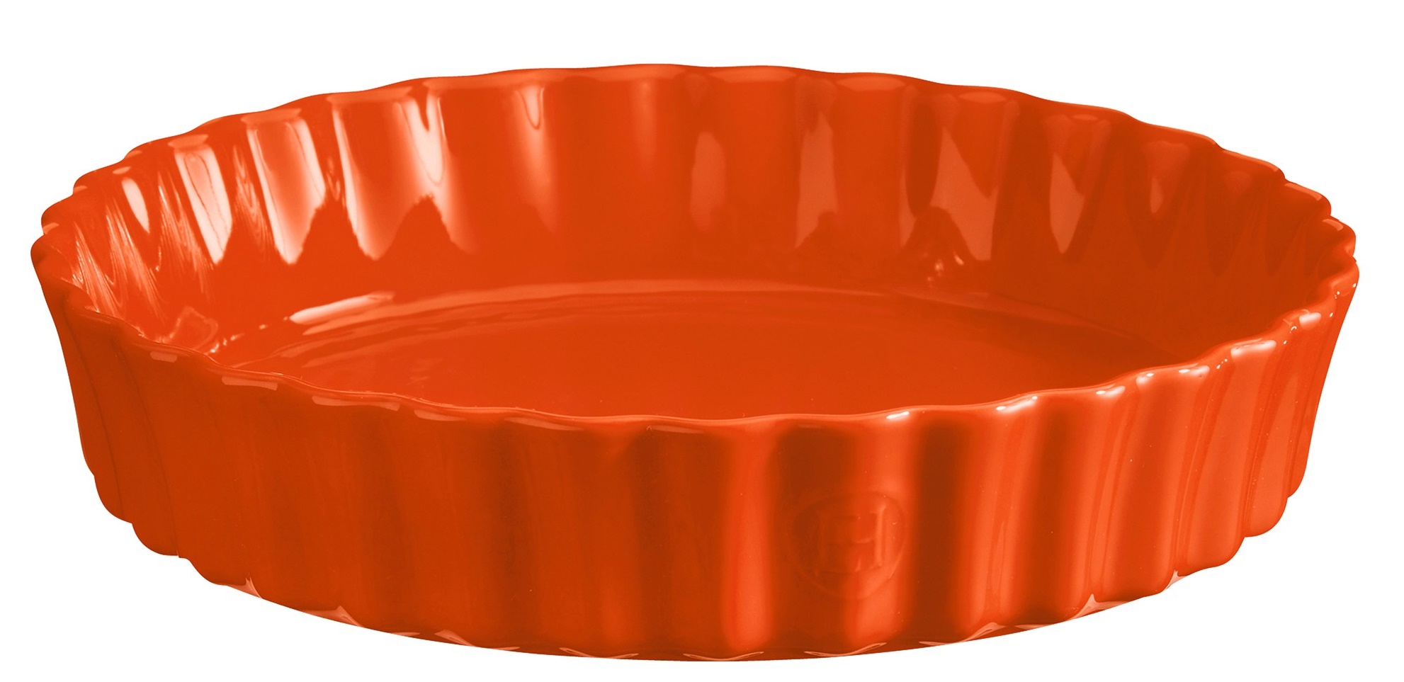 Formă ceramică pentru prăjituri Emile Henry - 1.150 L, 24.5 cm, portocaliu