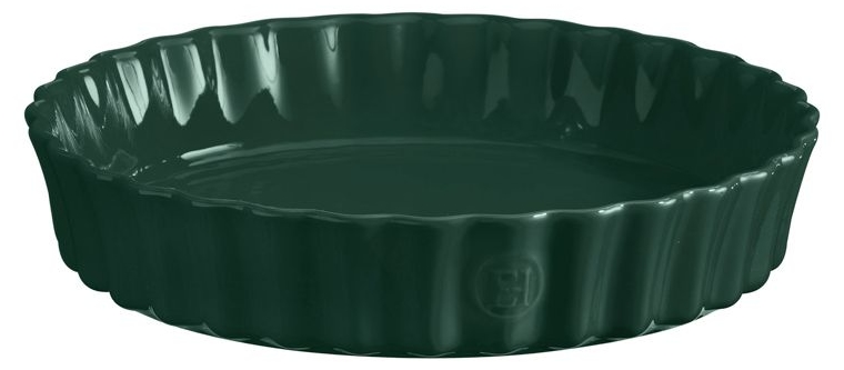Formă ceramică pentru tartă Emile Henry - Deep Flan Dish, Ø 28 cm, cedru verde