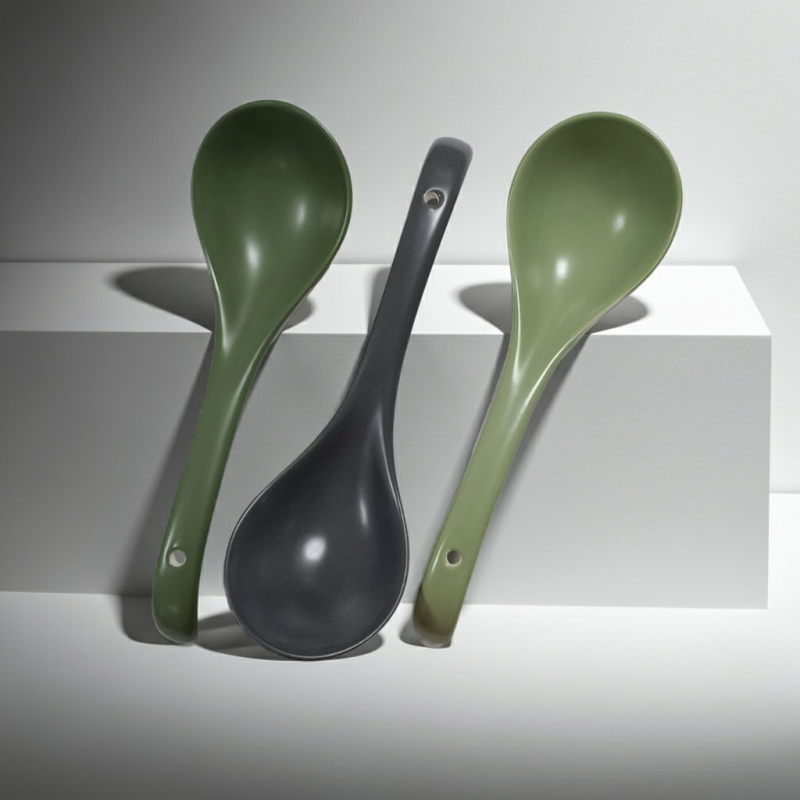 Lingură ceramică Morello - Nordic Green, verde, 22.6 cm