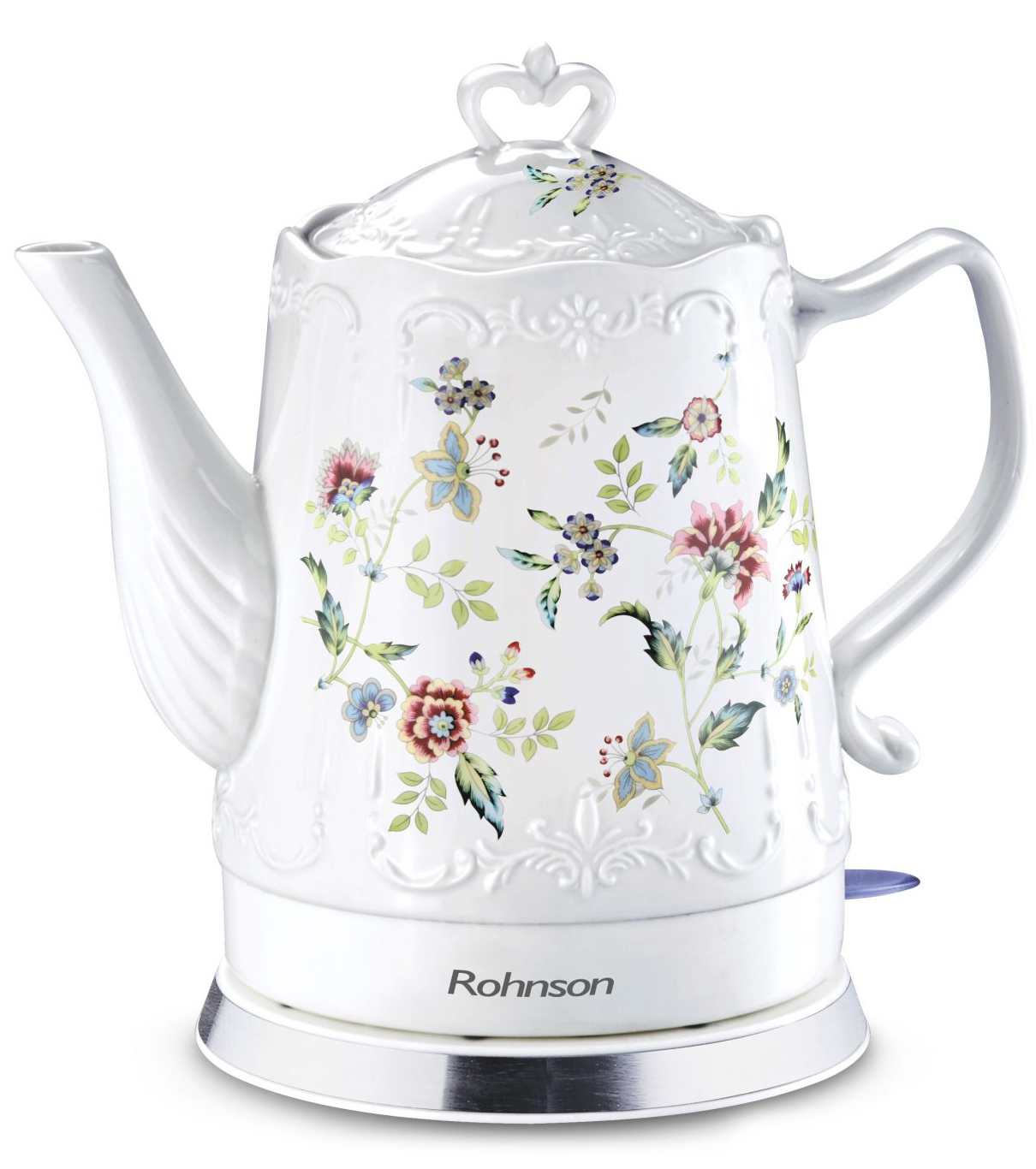 Fierbător ceramic Rohnson - R-7804, 1200 W, 1,5 l, alb