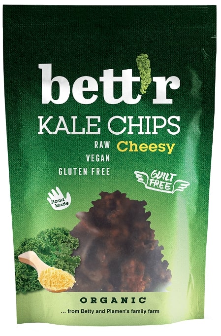 Chipsuri de kale cu brânză vegană și piper, 30 g, Bett'r