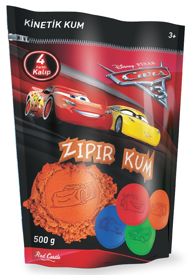 Nisip de joacă Red Castle - Mașini 3, portocaliu, 500 g