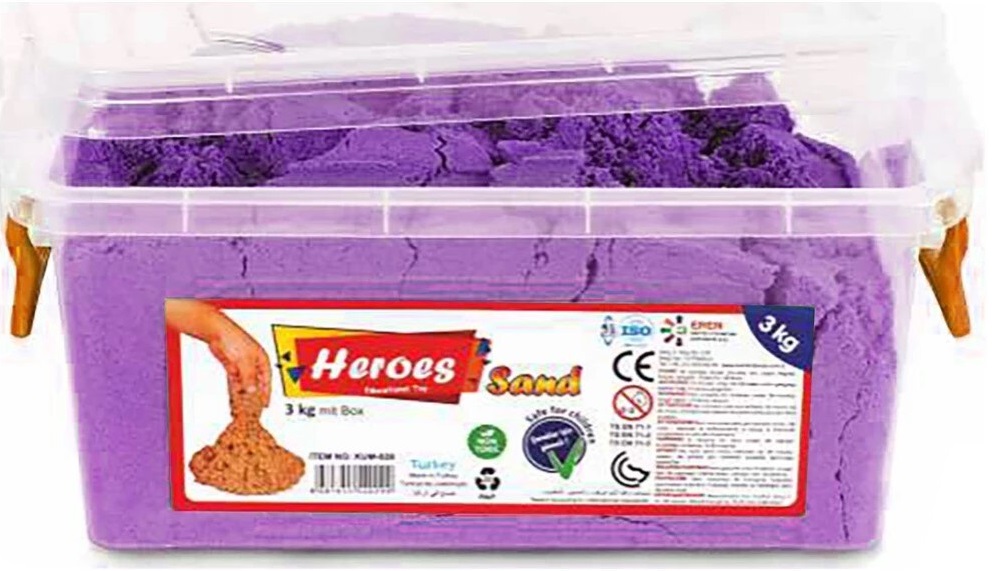 Nisip kinetic Heroes - Culoare mov, 3 kg
