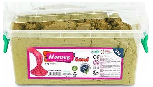 Nisip kinetic Heroes - Culoare naturala, 3 kg