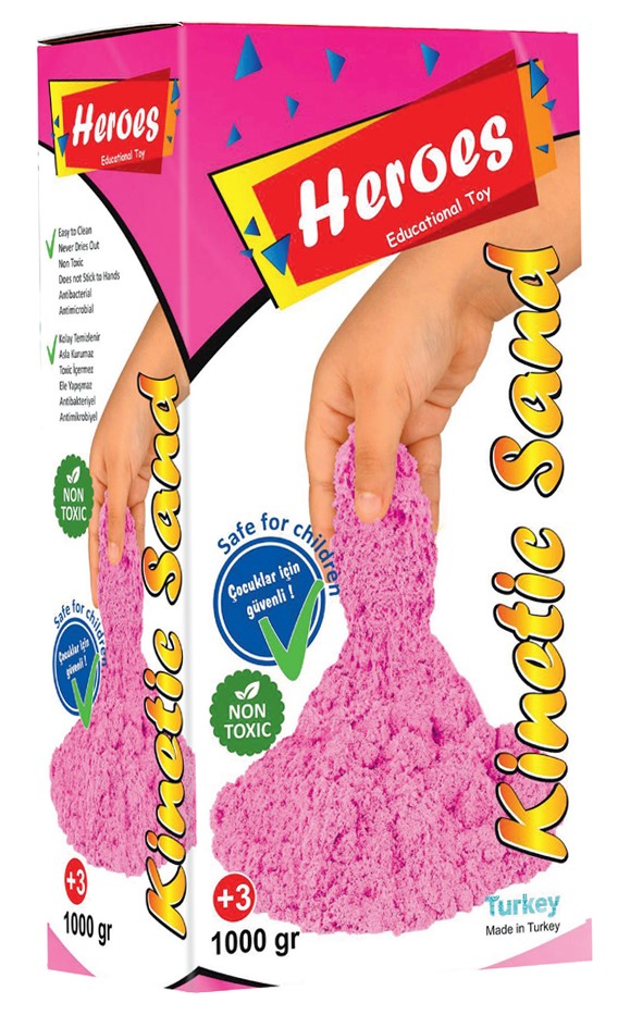 Nisip kinetic in cutie Heroes - Culoare roz, 1000g