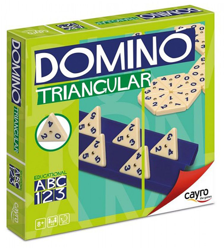 Joc clasic Cayro – Domino triunghiular, verde