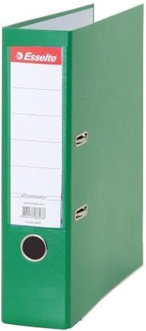 Biblioraft Esselte Eco - A4, 7,5 cm, PP, margine metalica, eticheta detasabila, verde