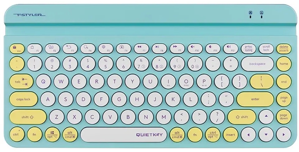 Tastatură A4Tech - FStyler FBK30, wireless, QuietKey, verde avocado