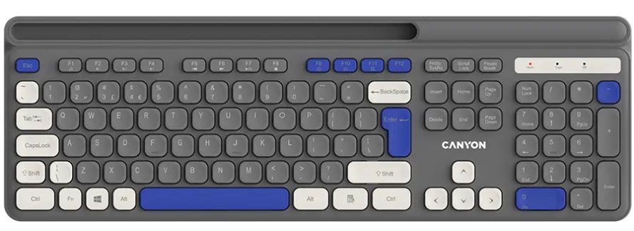 Tastatură Canyon - CNS-HKBW03BG, wireless, Gray