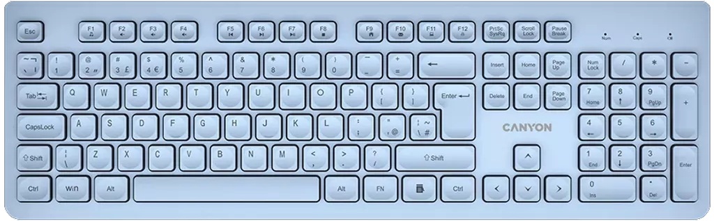 Tastatură Canyon - HKB-W01, wireless , albastru