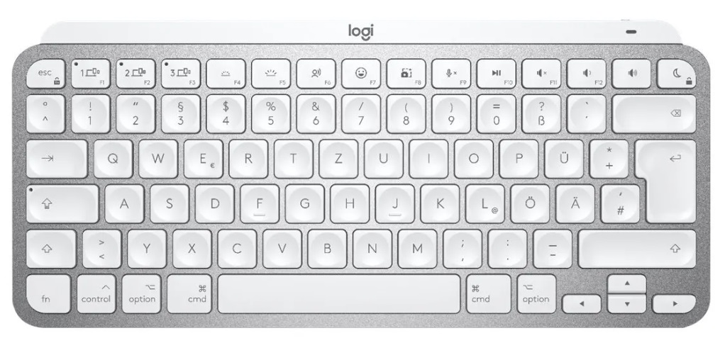 Tastatură Logitech - MX Keys Mini for Mac, fără fir, Pale Gray