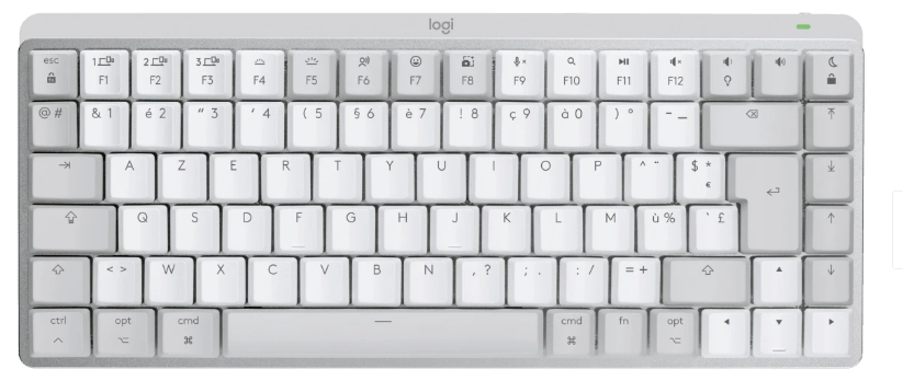 Tastatură Logitech - MX Mechanical Mini for Mac, Pale Grey