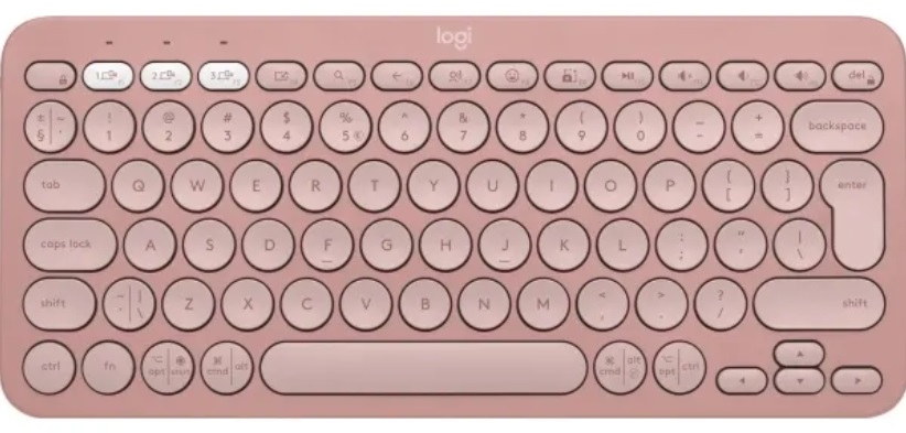 Logitech Keyboard - Pebble Keys 2 K380s, Wireless, US Layout, Rose