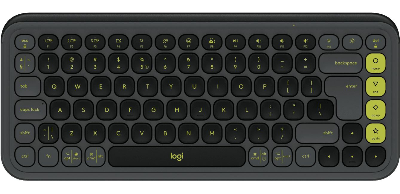 Tastatură Logitech - POP Icon, fără fir, , Graphite & Green