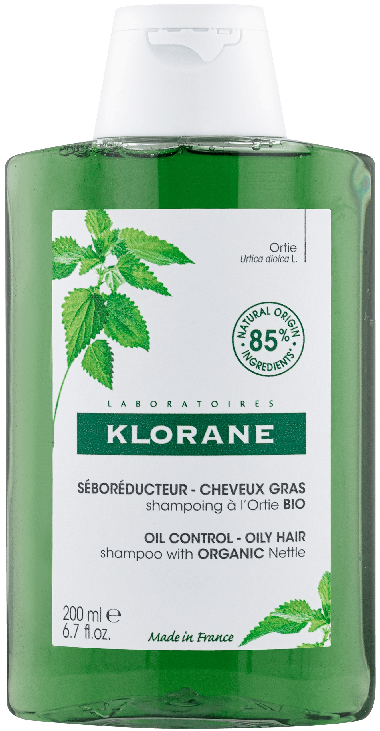 Klorane Nettle Șampon reglator de seboree, 200 ml
