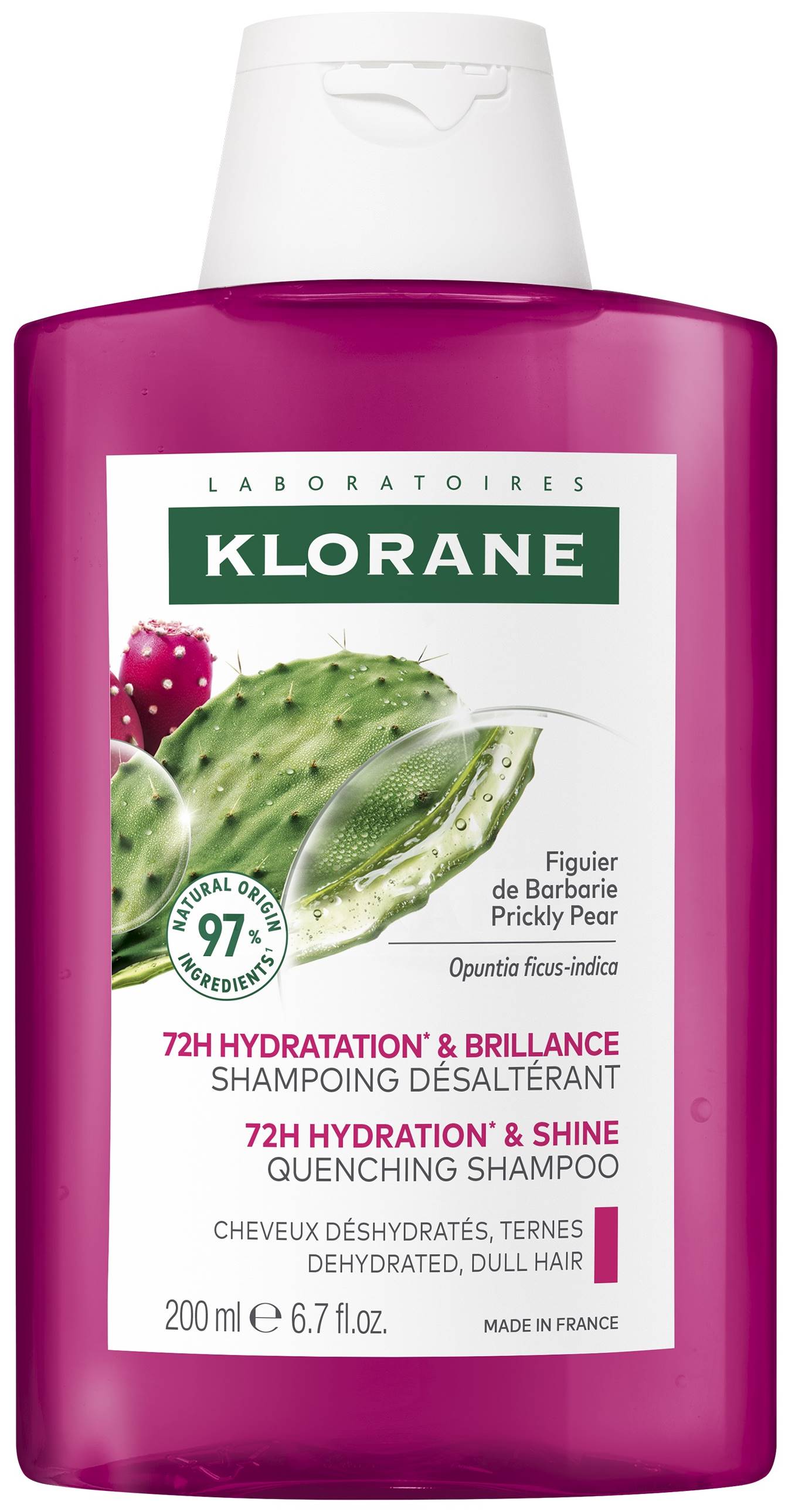 Klorane Prickly Pear Șampon pentru păr deshidratat și lipsit de viață, 200 ml