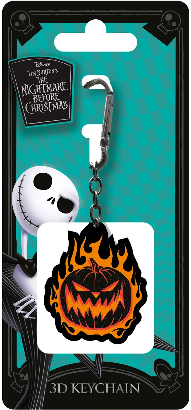 Breloc 3D Pyramid Disney: The Nightmare Before Christmas - Flaming Pumpkin
