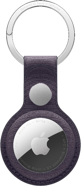 Breloc Apple - AirTag FineWoven Key Ring, Midnight Purple