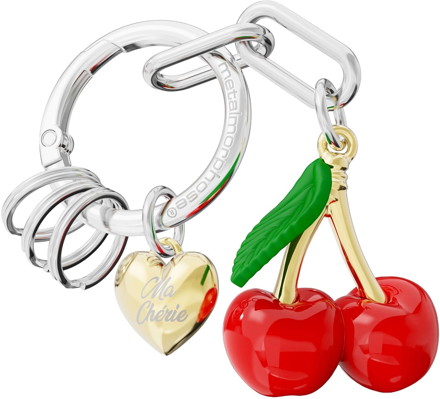 Breloc Metalmorphose - Cherry With Heart