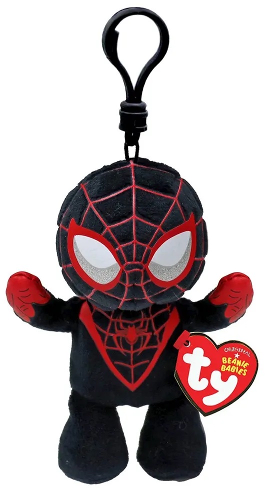 Breloc TY Toys Beanie Babies - Miles Morales SpiderMan, 8.5 cm