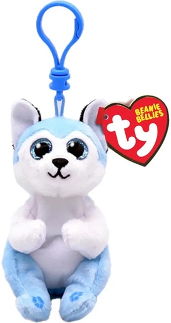 Breloc TY Toys Beanie Bellies –  Husky Thunder, 8.5 cm