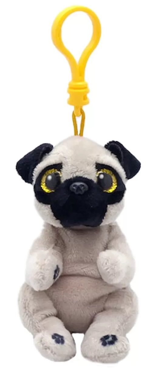 Breloc TY Toys Beanie Bellies - Mops Izzy, 8.5 cm