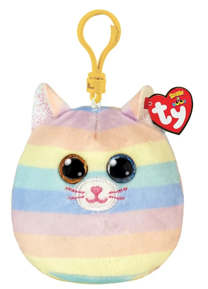 Breloc TY Toys Squish a Boos - Pisicuța Heather, 8.5 cm