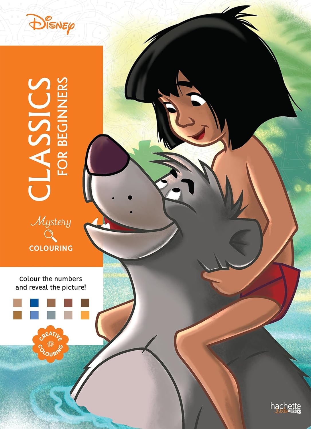 Carte de colorat  după număr Hachette Heroes: Mystery Colouring - Classics for Beginners