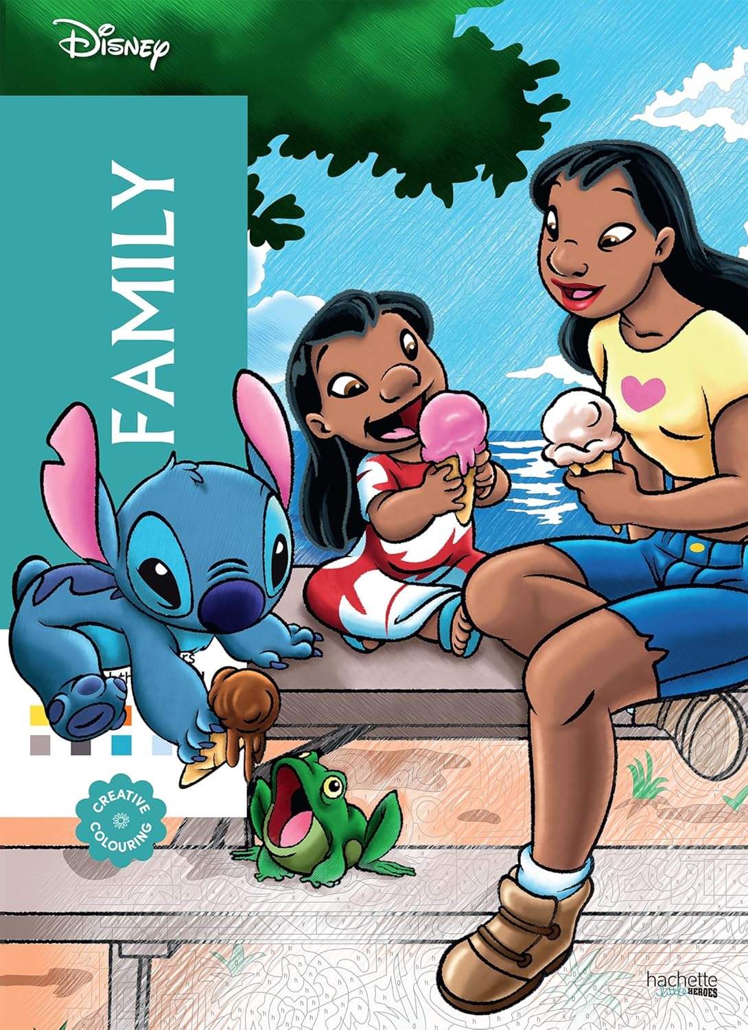 Carte de colorat după număr Hachette Heroes: Mystery Colouring - Family