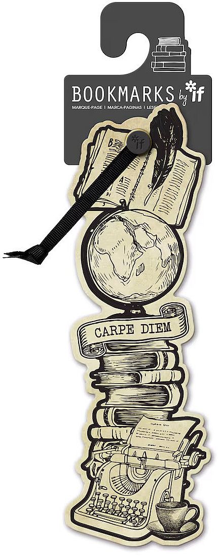 Semn de carte cu panglică IF Academia - Carpe Diem